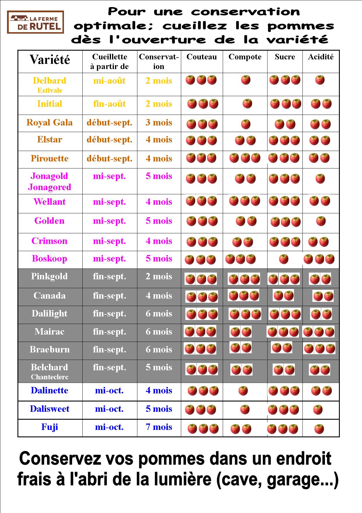 POMMES VARIETES
