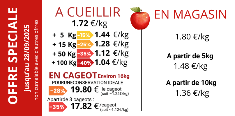 offre speciale pommes