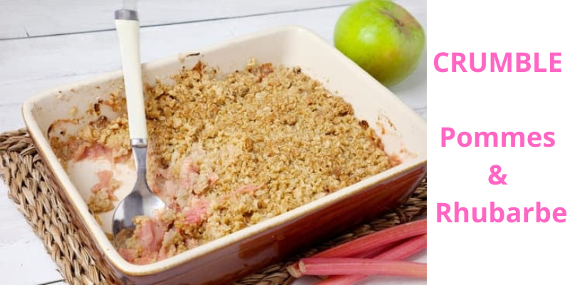 Crumble à la rhubarbe et aux pommes